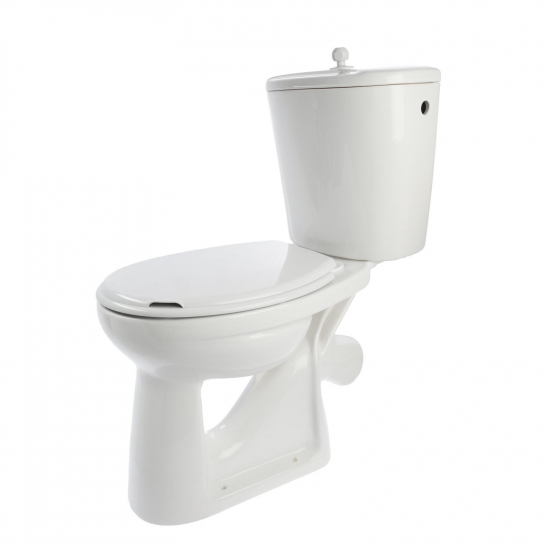 Унитаз компакт ЛОБНЕНСКИЙ СТРОЙФАРФОР Комфорт Эконом боковая подводка, косой выход, без арматуры