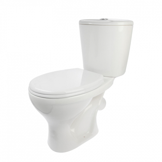 Унитаз компакт ЛОБНЕНСКИЙ СТРОЙФАРФОР Оптима Стандарт нижняя подводка, косой выход, белый