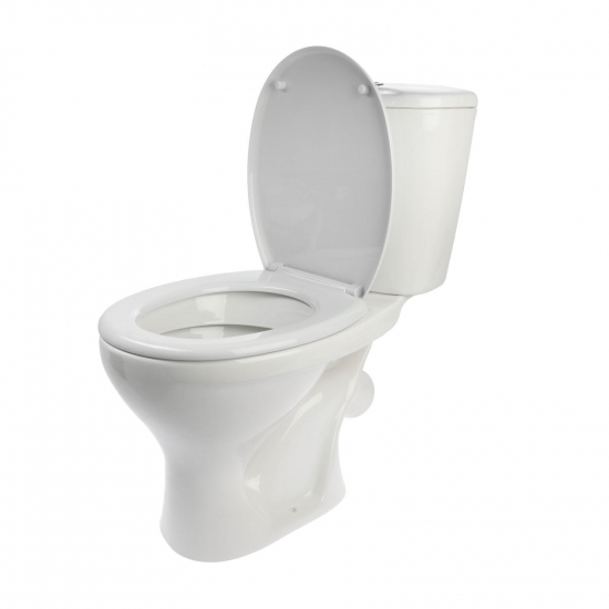 Унитаз компакт ЛОБНЕНСКИЙ СТРОЙФАРФОР Оптима Стандарт нижняя подводка, косой выход, белый