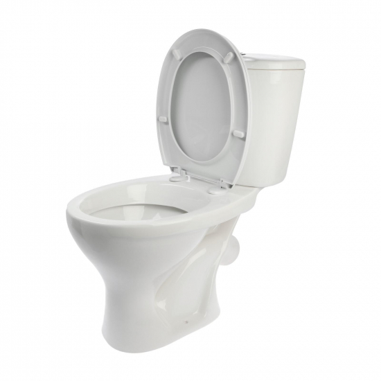 Унитаз компакт ЛОБНЕНСКИЙ СТРОЙФАРФОР Оптима Стандарт нижняя подводка, косой выход, белый