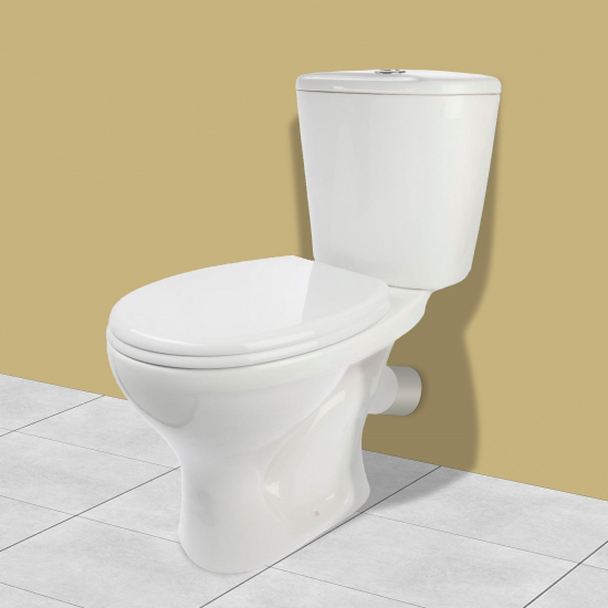 Унитаз компакт ЛОБНЕНСКИЙ СТРОЙФАРФОР Оптима Стандарт нижняя подводка, косой выход, белый