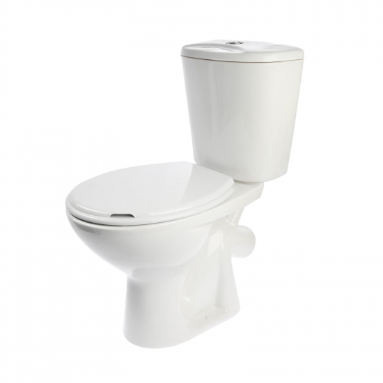 Унитаз компакт ЛОБНЕНСКИЙ СТРОЙФАРФОР Универсал NEW 45 нижняя подводка, косой выход, белый