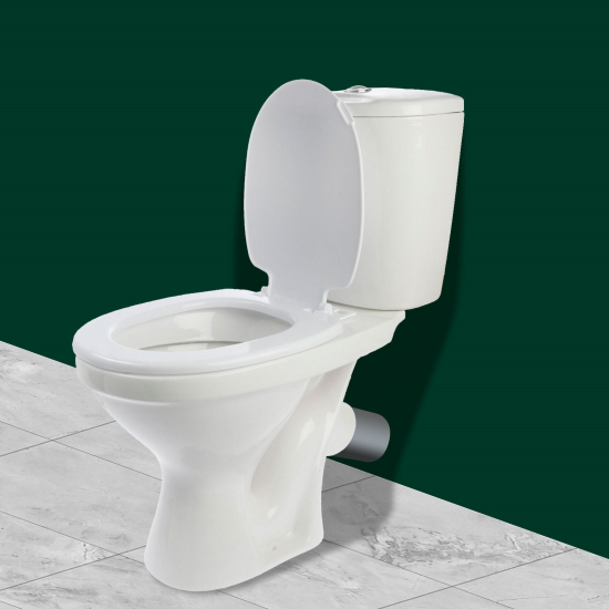 Унитаз компакт ЛОБНЕНСКИЙ СТРОЙФАРФОР Универсал Стандарт нижняя подводка, косой выход, белый