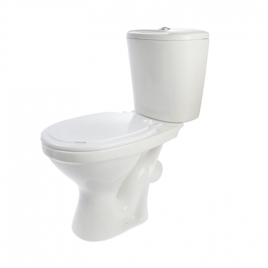 Унитаз компакт ЛОБНЕНСКИЙ СТРОЙФАРФОР Универсал Стандарт нижняя подводка, косой выход, белый