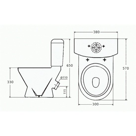 Унитаз компакт ЛОБНЕНСКИЙ СТРОЙФАРФОР Вершок детский с сиденьем термопласт, косой выход, белый