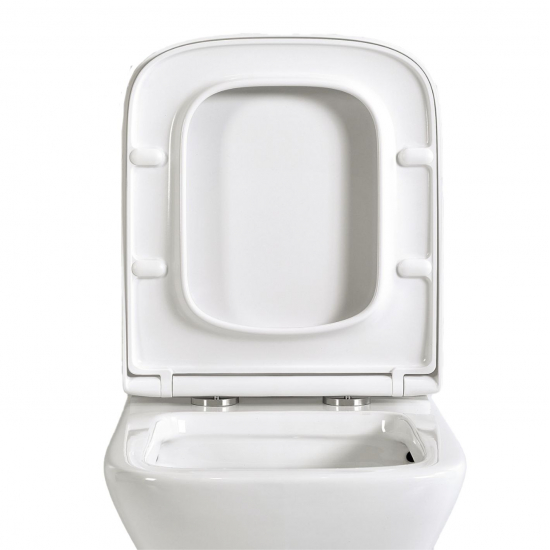 Унитаз компакт MIRSANT Link UF с сиденьем микролифт дюропласт, безоботковый