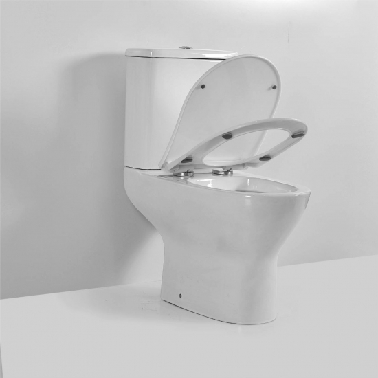 Унитаз компакт MIRSANT Mig PP с сиденьем микролифт полипропилен, безоботковый