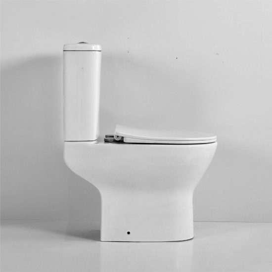 Унитаз компакт MIRSANT Mig PP с сиденьем микролифт полипропилен, безоботковый