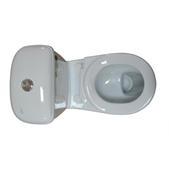 Унитаз компакт ОСКОЛЬСКАЯ КЕРАМИКА Детский косой выход белый