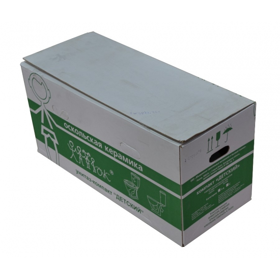 Унитаз компакт ОСКОЛЬСКАЯ КЕРАМИКА Детский косой выход белый