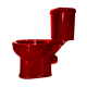 Унитаз компакт ОСКОЛЬСКАЯ КЕРАМИКА Дора с сиденьем полипропилен, горизонтальный выход, красный