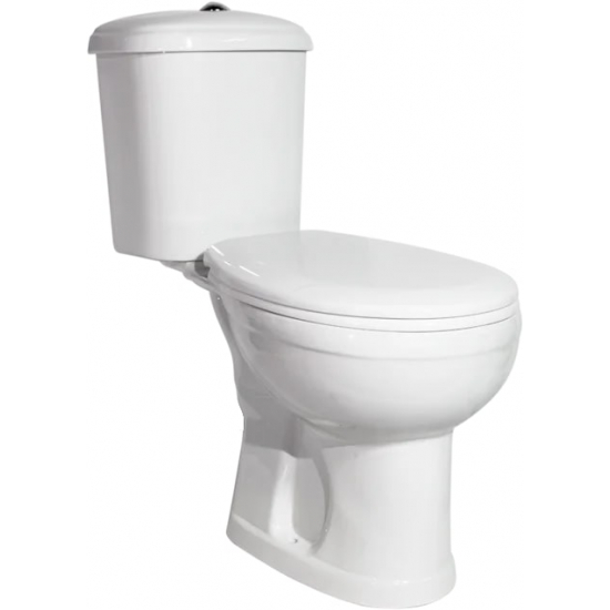 Унитаз компакт ОСКОЛЬСКАЯ КЕРАМИКА Дора Стандарт сиденье полипропилен, горизонтальный выход, белый