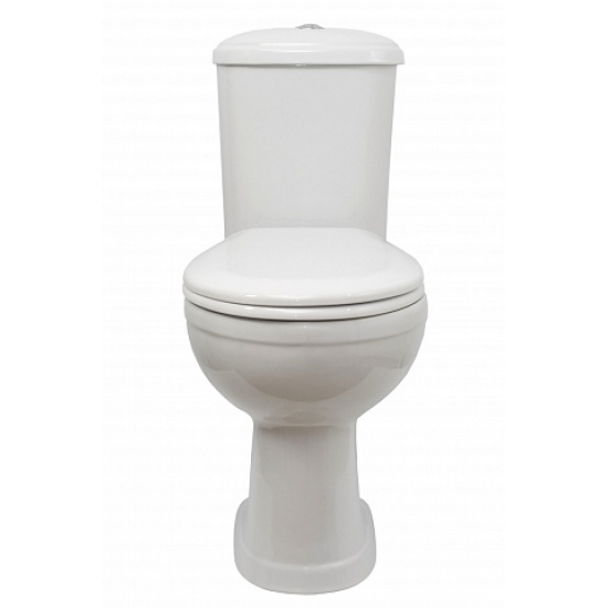 Унитаз компакт ОСКОЛЬСКАЯ КЕРАМИКА Дора Стандарт сиденье полипропилен, горизонтальный выход, белый