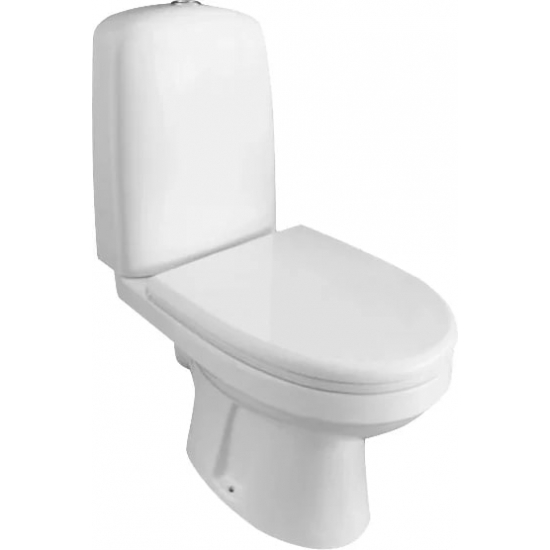 Унитаз компакт ОСКОЛЬСКАЯ КЕРАМИКА Эльдорадо Люкс с сиденьем дюропласт, косой выход, белый