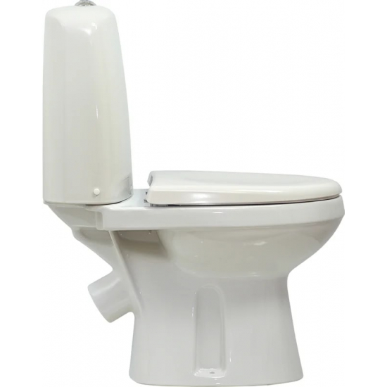 Унитаз компакт ОСКОЛЬСКАЯ КЕРАМИКА Эльдорадо Люкс с сиденьем дюропласт, косой выход, белый