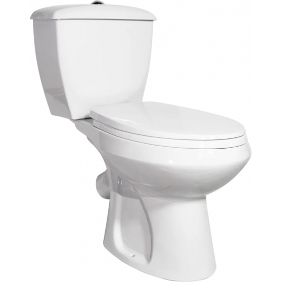 Унитаз компакт ОСКОЛЬСКАЯ КЕРАМИКА Элисса Стандарт нижний подвод воды, косой выпуск, белый