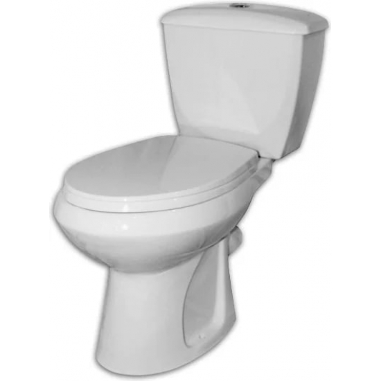 Унитаз компакт ОСКОЛЬСКАЯ КЕРАМИКА Элисса Стандарт нижний подвод воды, косой выпуск, белый