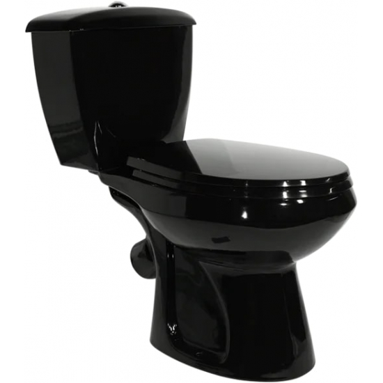 Унитаз компакт ОСКОЛЬСКАЯ КЕРАМИКА Элисса Стандарт, нижний подвод воды, косой выпуск, чёрный