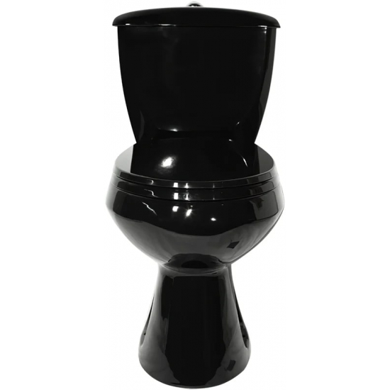 Унитаз компакт ОСКОЛЬСКАЯ КЕРАМИКА Элисса Стандарт, нижний подвод воды, косой выпуск, чёрный