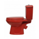 Унитаз компакт ОСКОЛЬСКАЯ КЕРАМИКА Элисса Стандарт, нижний подвод воды, косой выпуск, красный