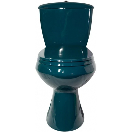 Унитаз компакт ОСКОЛЬСКАЯ КЕРАМИКА Элисса Стандарт, нижний подвод воды, косой выпуск, зеленый