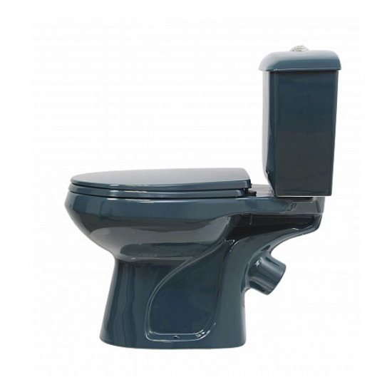 Унитаз компакт ОСКОЛЬСКАЯ КЕРАМИКА Элисса Стандарт, нижний подвод воды, косой выпуск, зеленый