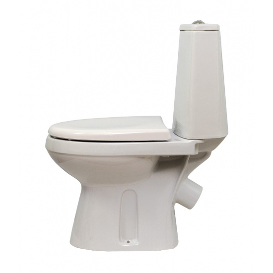 Унитаз компакт ОСКОЛЬСКАЯ КЕРАМИКА Фиона Люкс с сиденьем дюропласт, косой выход, белый