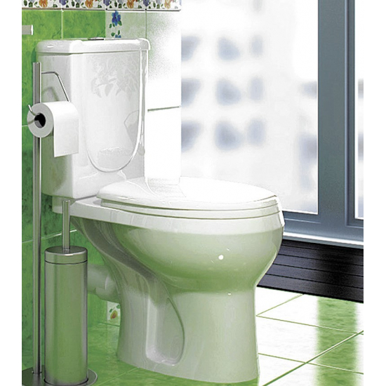 Унитаз компакт ОСКОЛЬСКАЯ КЕРАМИКА Ирида Комфорт с сиденьем микролифт, горизонтальный выход, белый