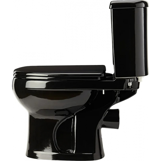 Унитаз компакт ОСКОЛЬСКАЯ КЕРАМИКА Ирида с сиденьем полипропилен, горизонтальный выход, чёрный