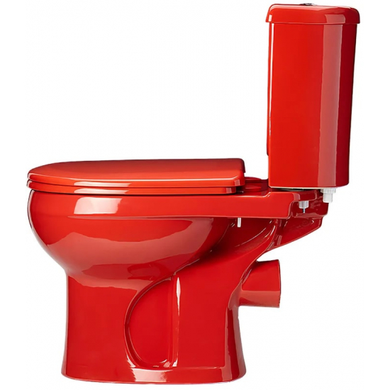 Унитаз компакт ОСКОЛЬСКАЯ КЕРАМИКА Ирида с сиденьем полипропилен, горизонтальный выход, красный