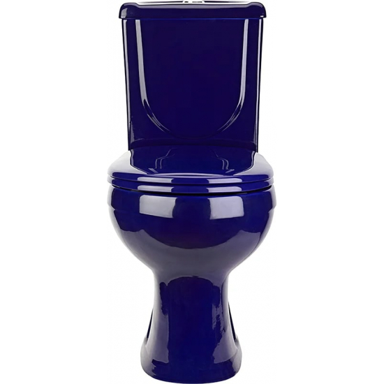 Унитаз компакт ОСКОЛЬСКАЯ КЕРАМИКА Ирида с сиденьем полипропилен, горизонтальный выход, синий