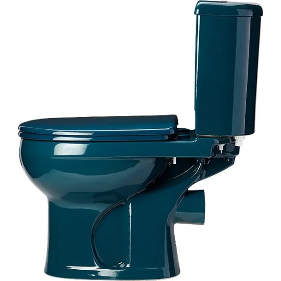 Унитаз компакт ОСКОЛЬСКАЯ КЕРАМИКА Ирида с сиденьем полипропилен, горизонтальный выход, зелёный