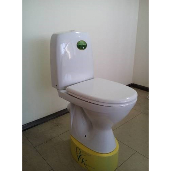 Унитаз компакт ОСКОЛЬСКАЯ КЕРАМИКА Милана Люкс с сиденьем дюропласт, косой выход, белый