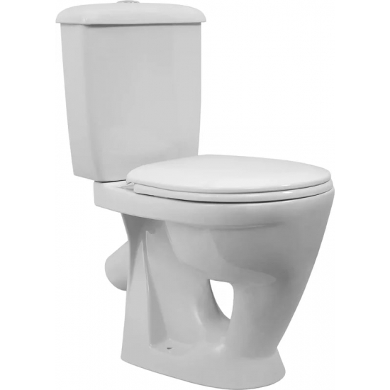 Унитаз компакт ОСКОЛЬСКАЯ КЕРАМИКА Радуга Стандарт косой выход, тарельчатый, белый