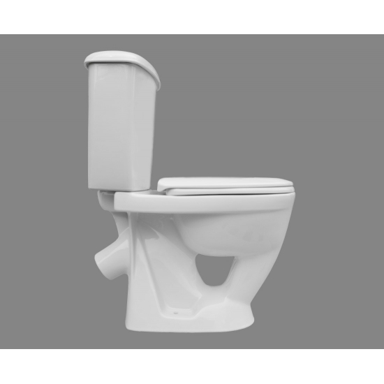 Унитаз компакт ОСКОЛЬСКАЯ КЕРАМИКА Радуга Стандарт косой выход, тарельчатый, белый