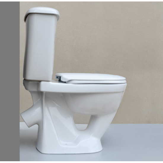 Унитаз компакт ОСКОЛЬСКАЯ КЕРАМИКА Радуга Стандарт косой выход, тарельчатый, белый