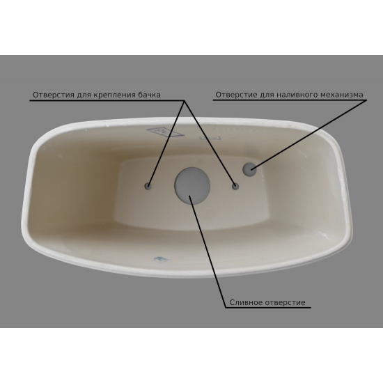 Унитаз компакт ОСКОЛЬСКАЯ КЕРАМИКА Радуга Стандарт косой выход, тарельчатый, декор одуванчик