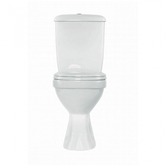 Унитаз компакт ОСКОЛЬСКАЯ КЕРАМИКА Суперкомпакт Стандарт горизонтальный выход, тарельчатый белый