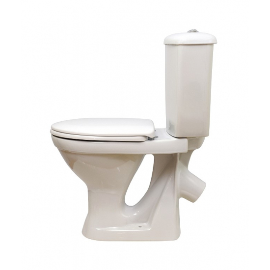 Унитаз компакт ОСКОЛЬСКАЯ КЕРАМИКА Суперкомпакт Стандарт косой выход, тарельчатый, белый