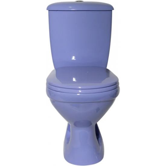 Унитаз компакт ОСКОЛЬСКАЯ КЕРАМИКА Суперкомпакт Стандарт косой выход, тарельчатый, сиреневый