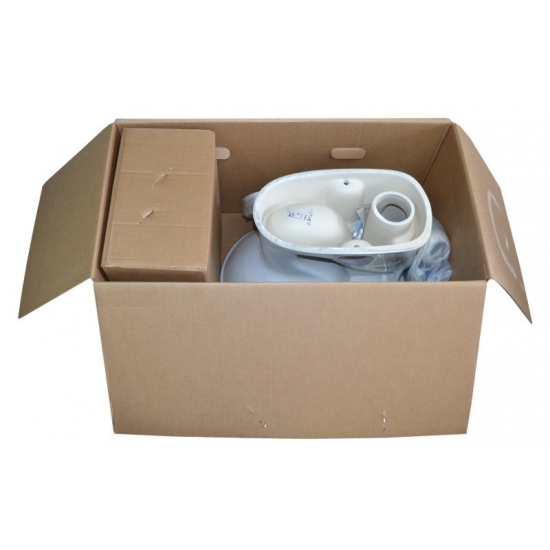 Унитаз компакт ОСКОЛЬСКАЯ КЕРАМИКА Суперкомпакт Стандарт Стандарт, выпуск в пол вертикальный, белый