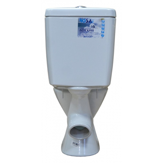 Унитаз компакт ROSA Детский косой выход, белый