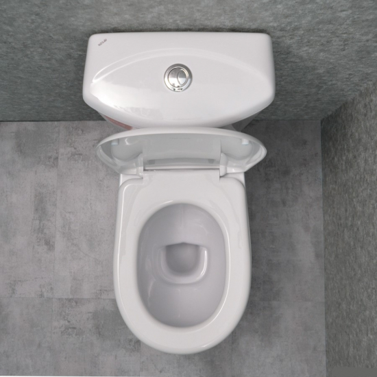 Унитаз компакт ROSA Дон косой выход, белый