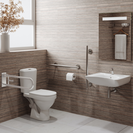 Унитаз компакт ROSA Дон косой выход, белый