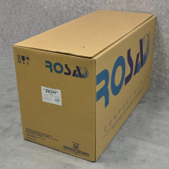 Унитаз компакт ROSA Дон косой выход, белый