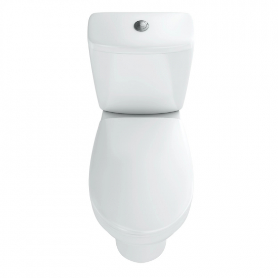 Унитаз компакт ROSA Рим с сиденьем микролифт, арматура OLI, горизонтальный выход, белый