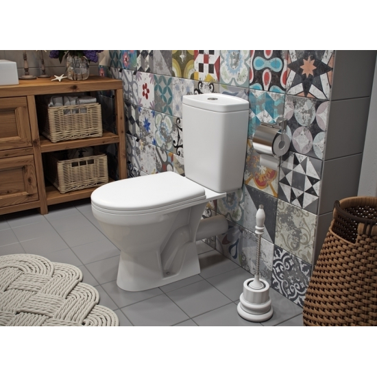 Унитаз компакт ROSA Рио горизонтальный выход, белый