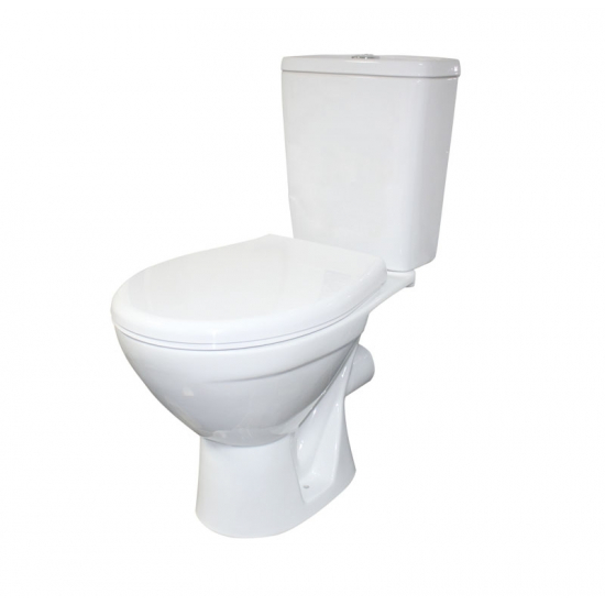 Унитаз компакт ROSA Соло горизонтальный выход, белый