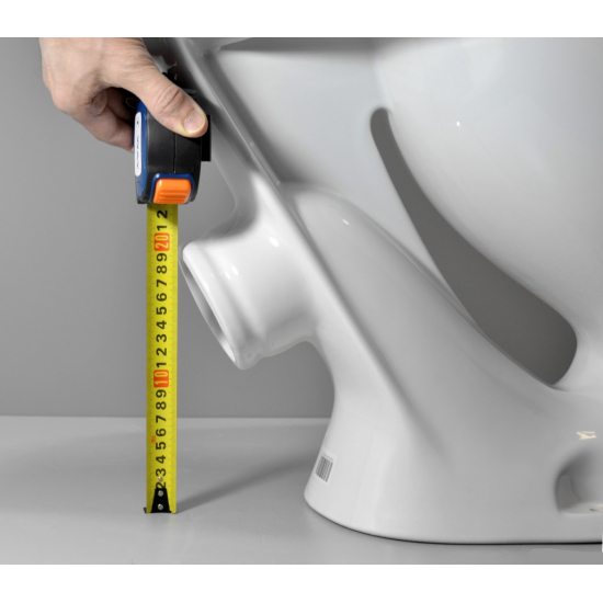 Унитаз компакт SANITA Формат стандарт с сиденьем полипропилен, косой выход, белый