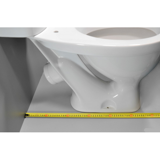 Унитаз компакт SANITA Формат стандарт с сиденьем полипропилен, косой выход, белый